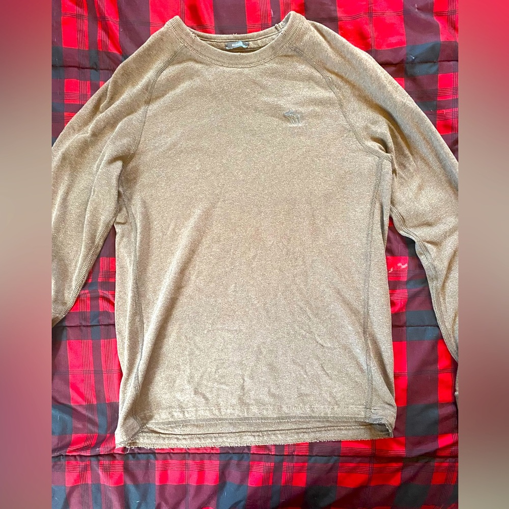 Mens long sleeve shirt | brown color